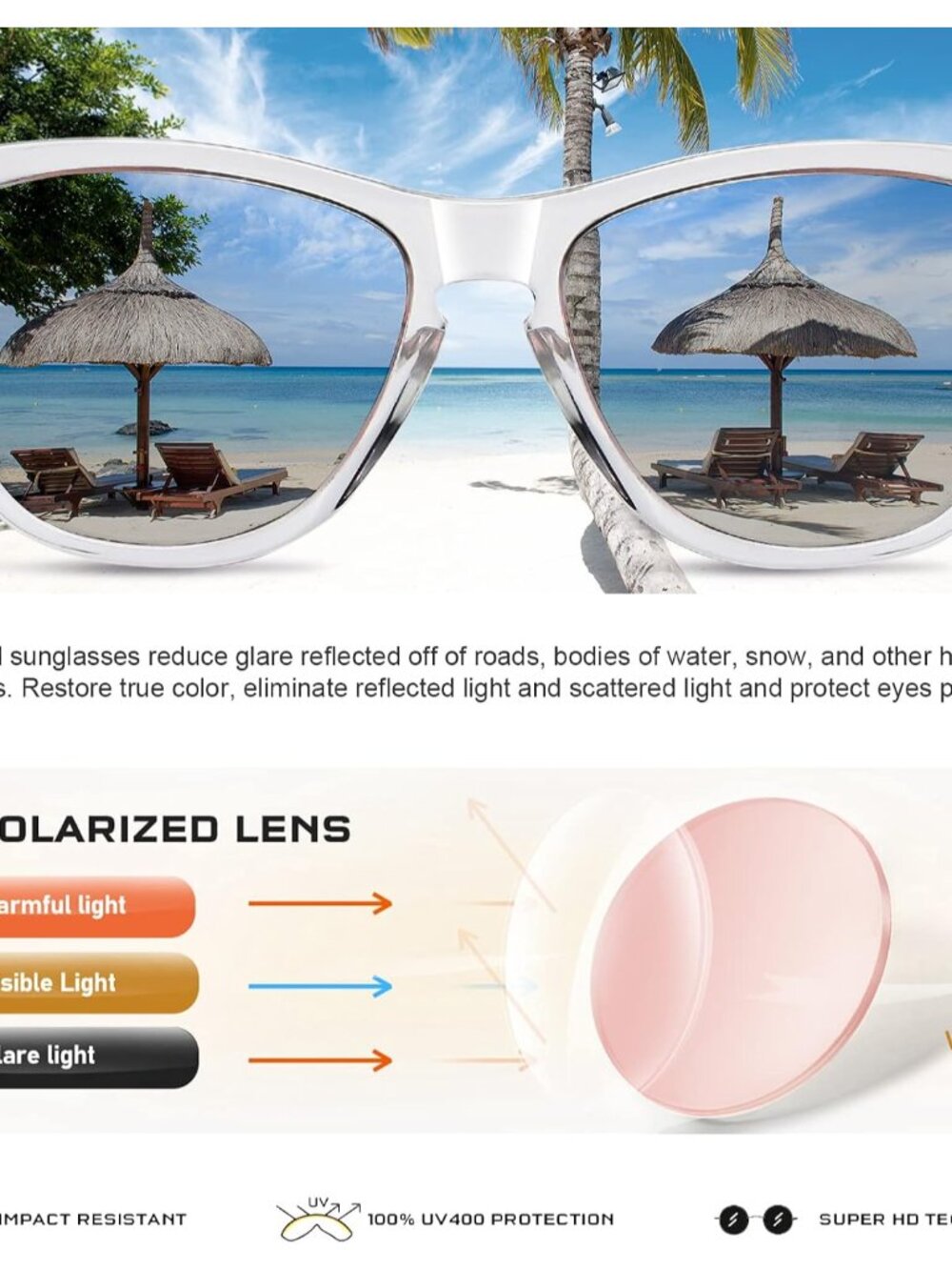 Retro Women's Polarized Sunglasses - UV400 Protection for Outdoor Activities - Picture 9 of 9